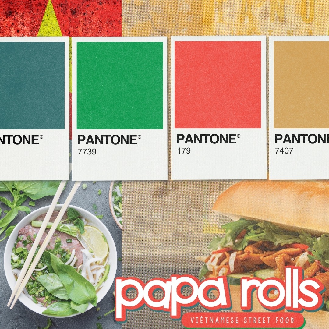 papa rolls takeaway branding