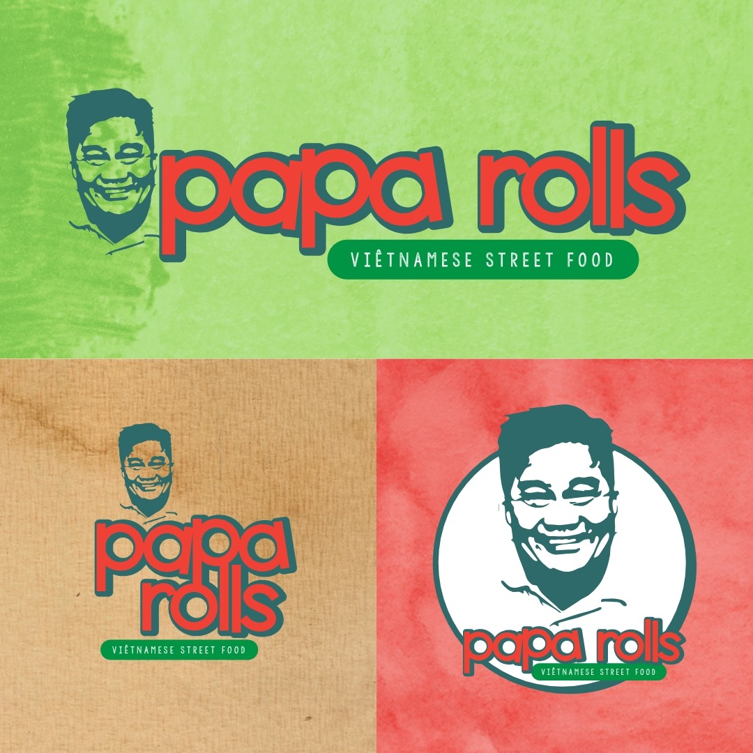 papa rolls takeaway branding