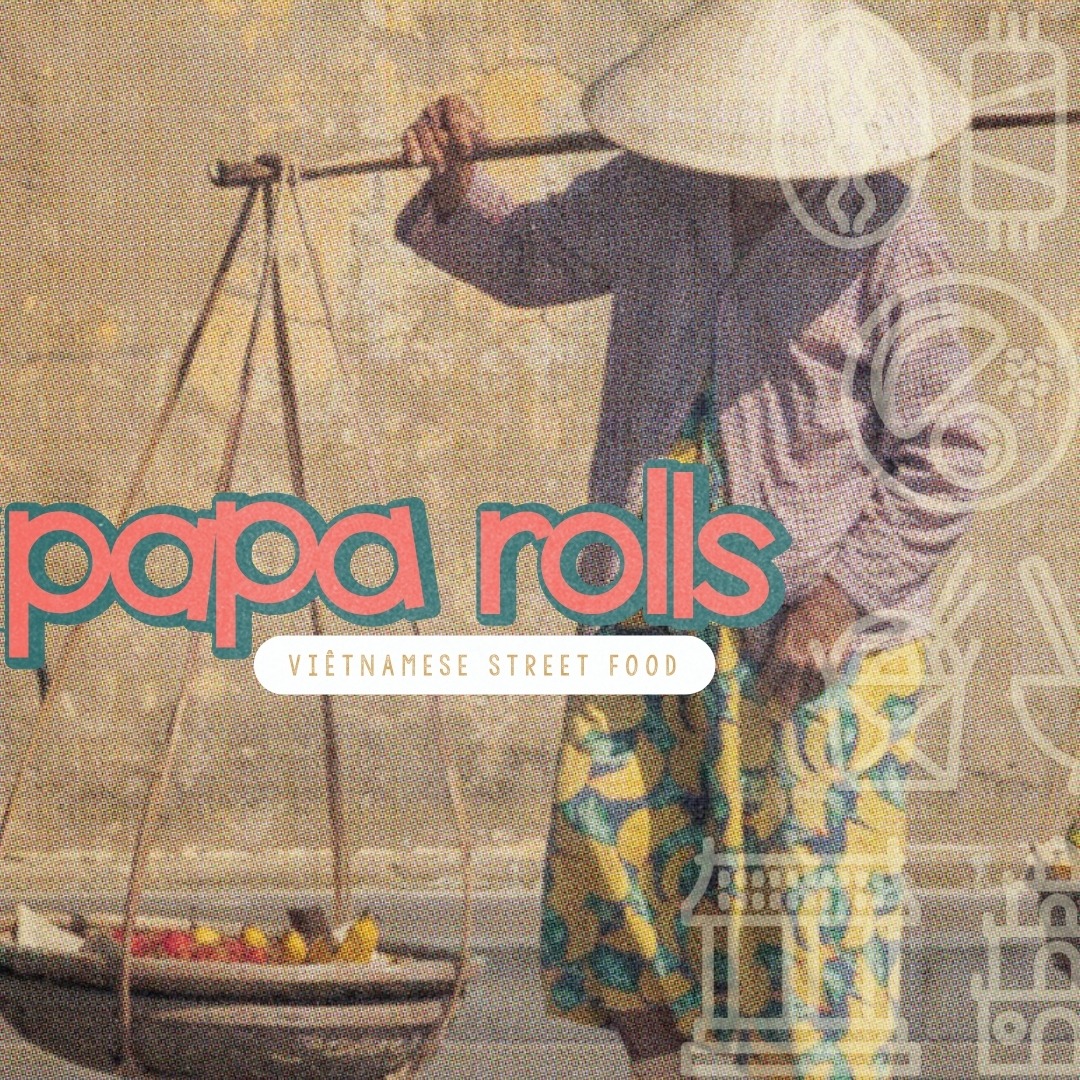 papa rolls takeaway branding