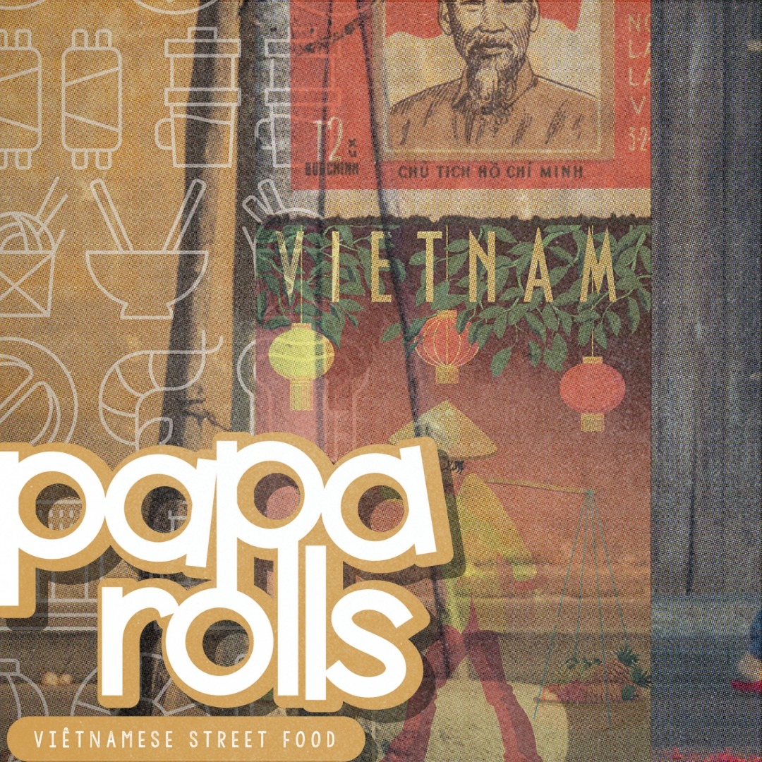 papa rolls takeaway branding